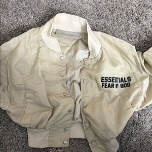 Fear of God Essentials Kids Jacket in Cream